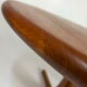 Vintage round teak dining table solid wood danish design 70s