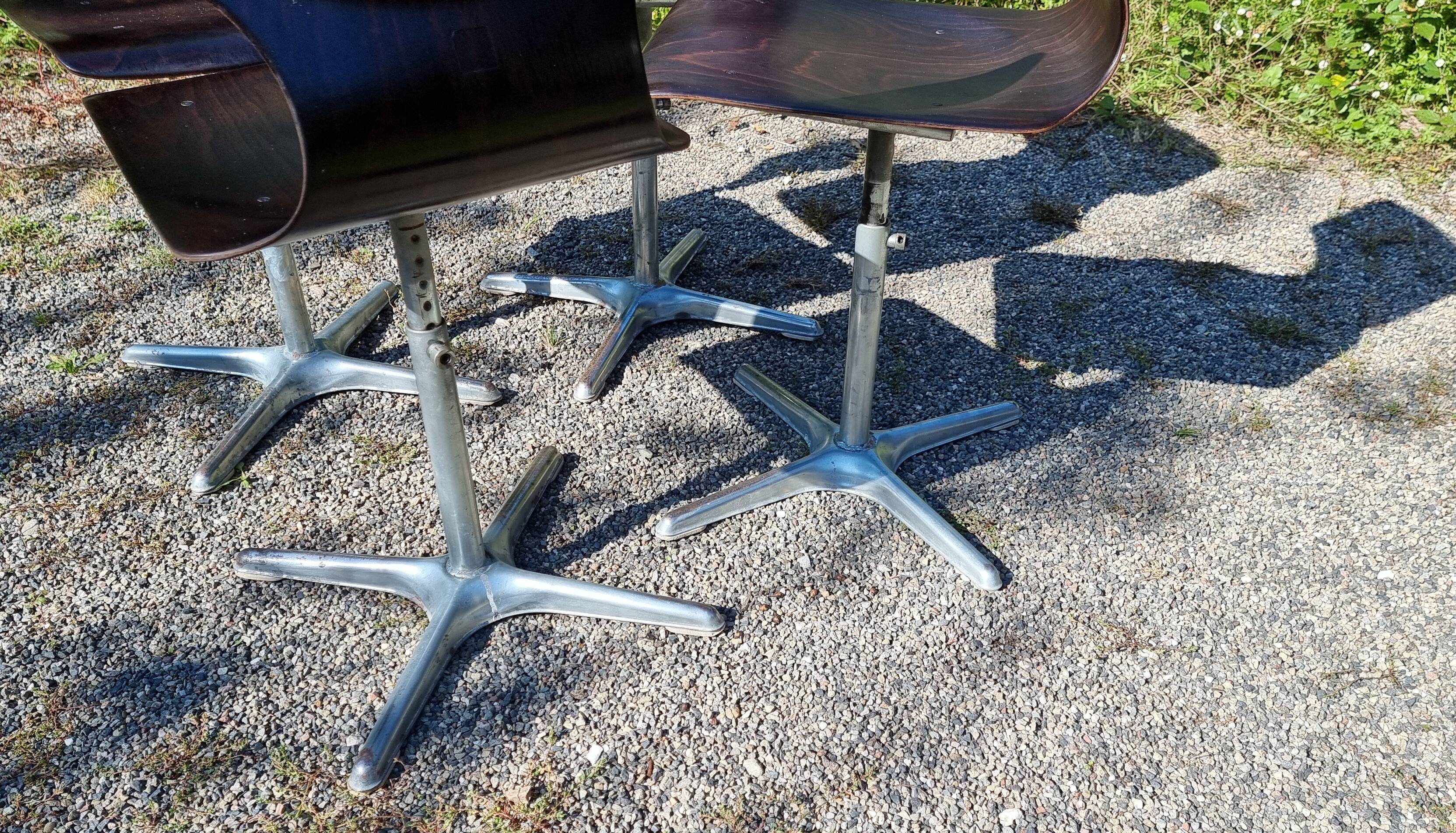 4 Pagwood Pagholz Flototo chairs from the 70s