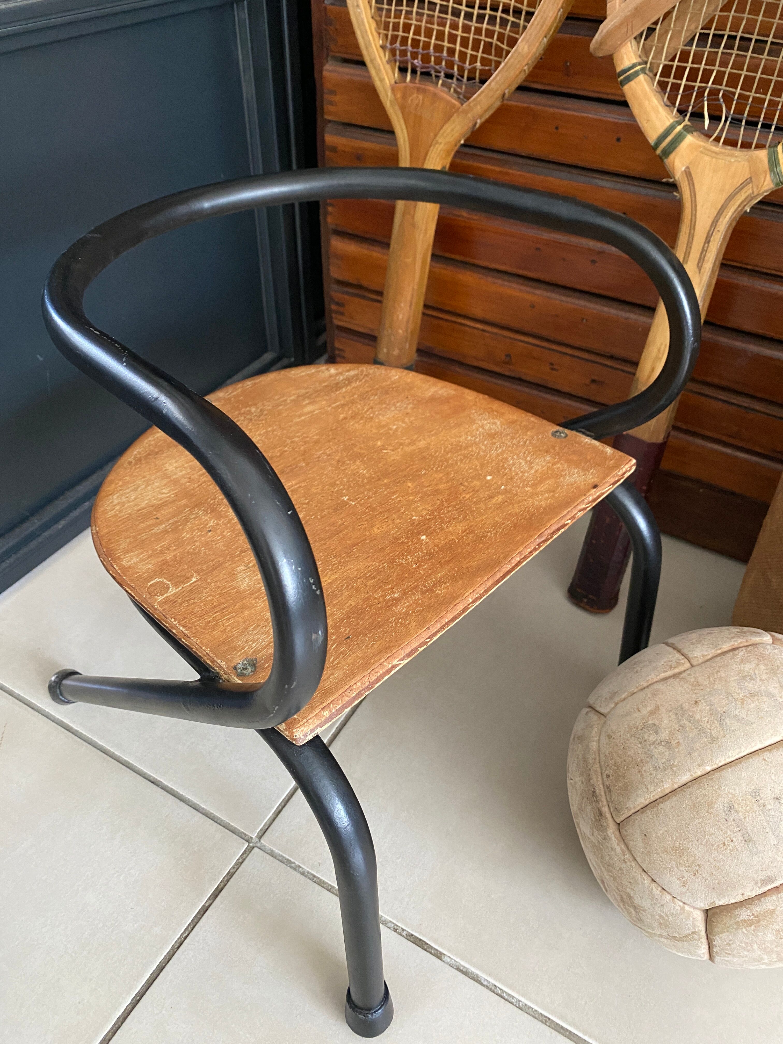 Chaise écolier enfant vintage de Jacques Hitier