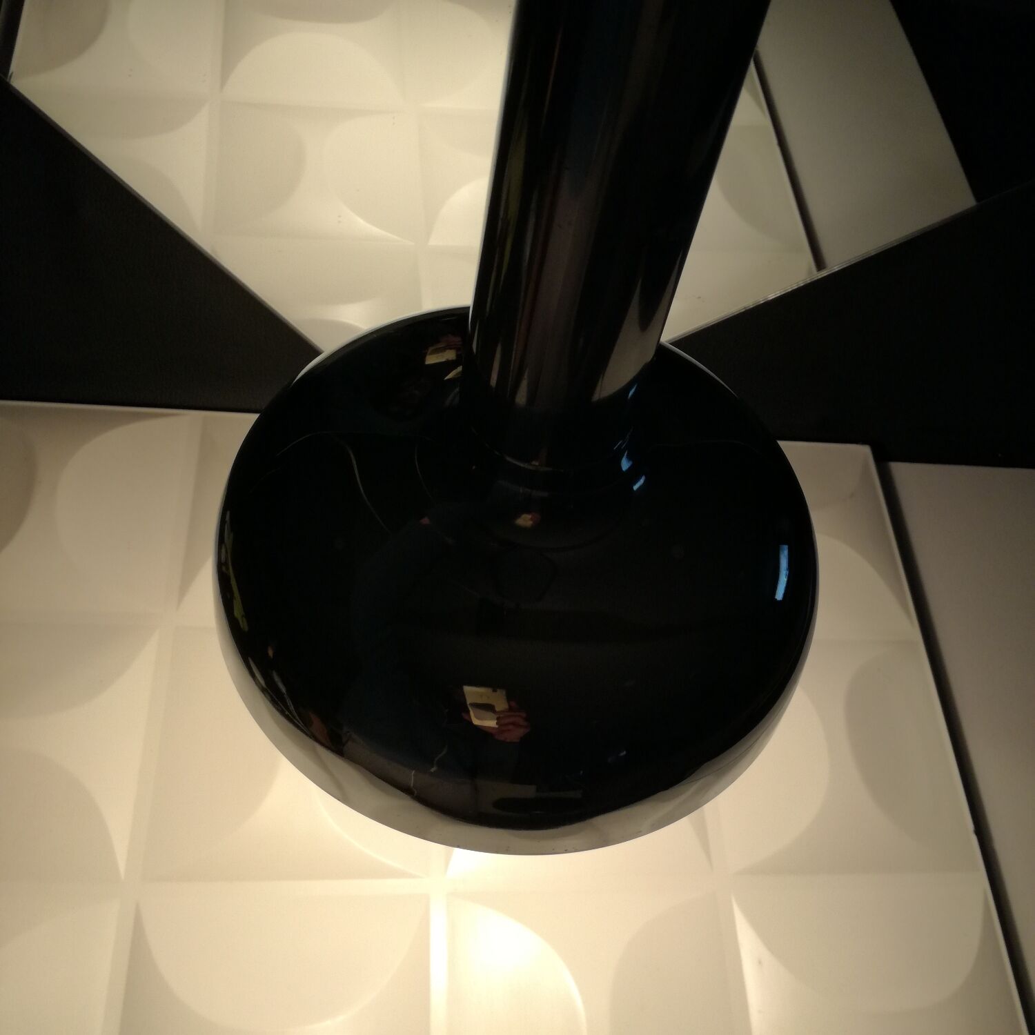 Chrome space age pendant lamp