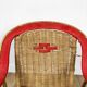 Duo d'anciens fauteuils en osier adulte et enfant