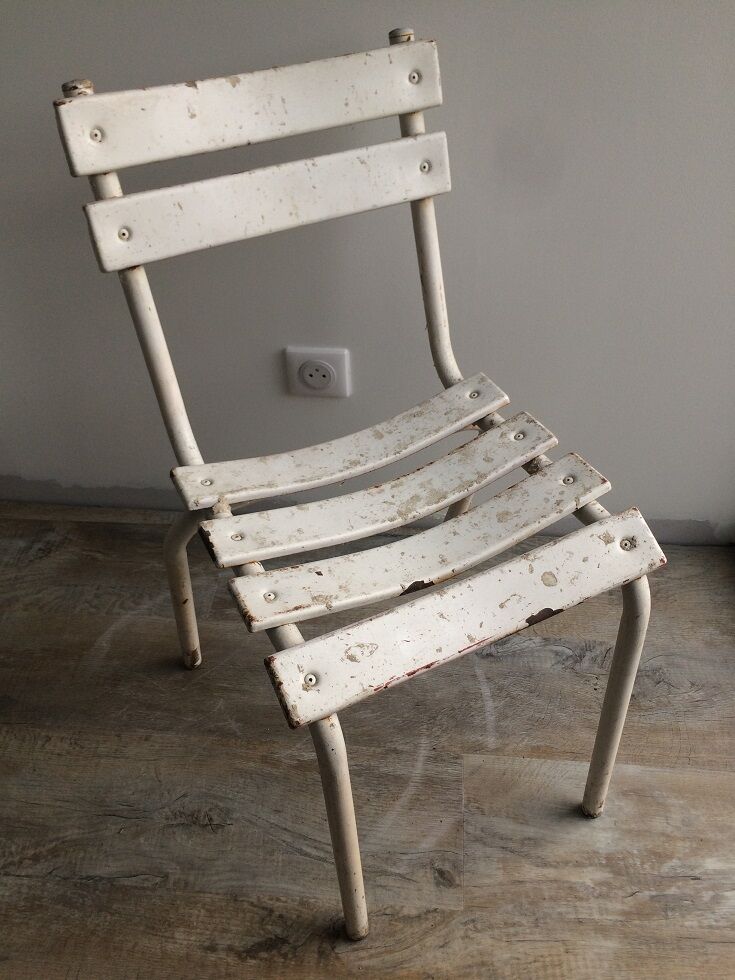 Chairs all steel in their original patina.
