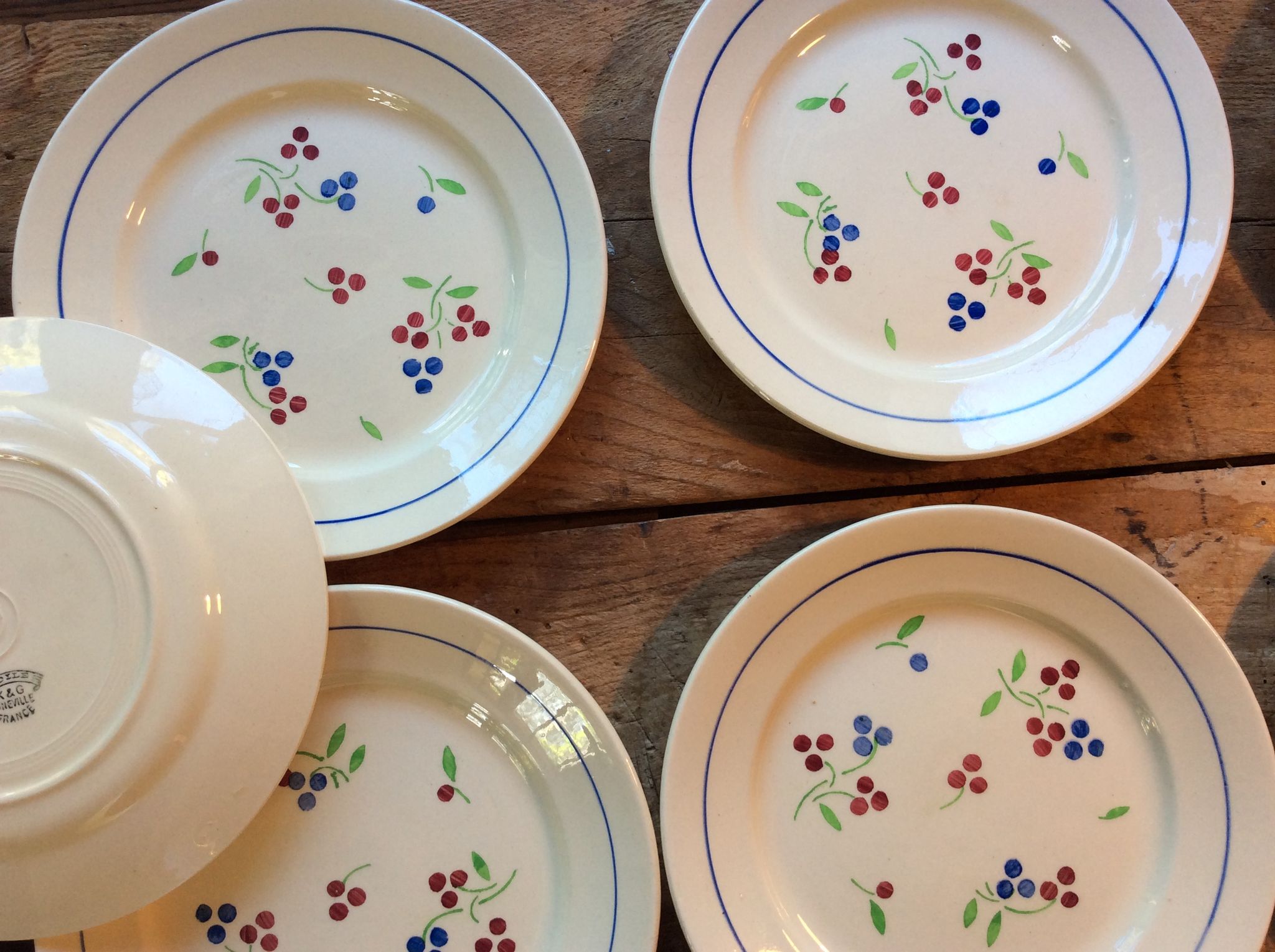 Set of 9 plates and 9 dessert plates Lunéville