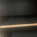 Art Deco raw wood sideboard in solid walnut