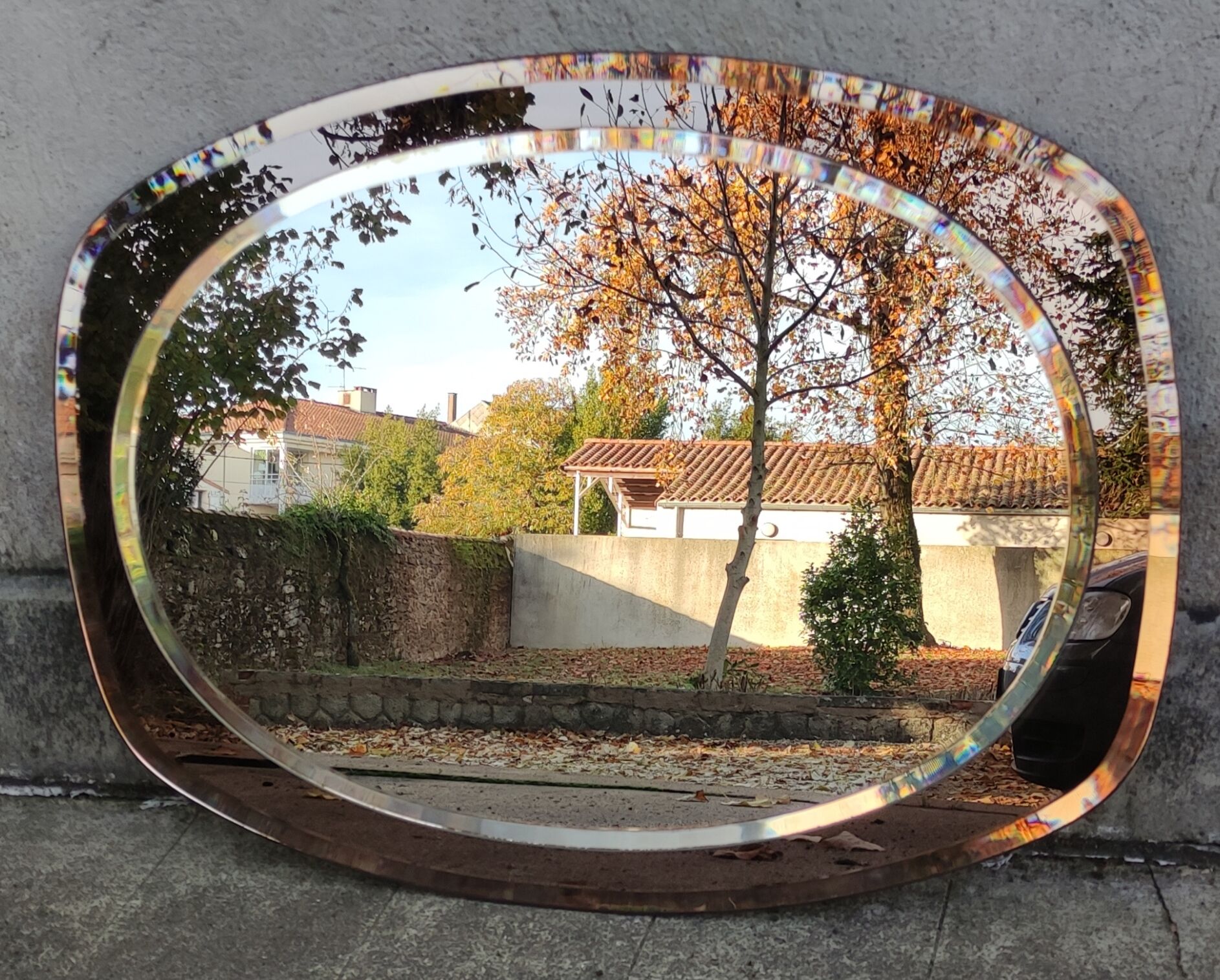 Vintage smoked mirror