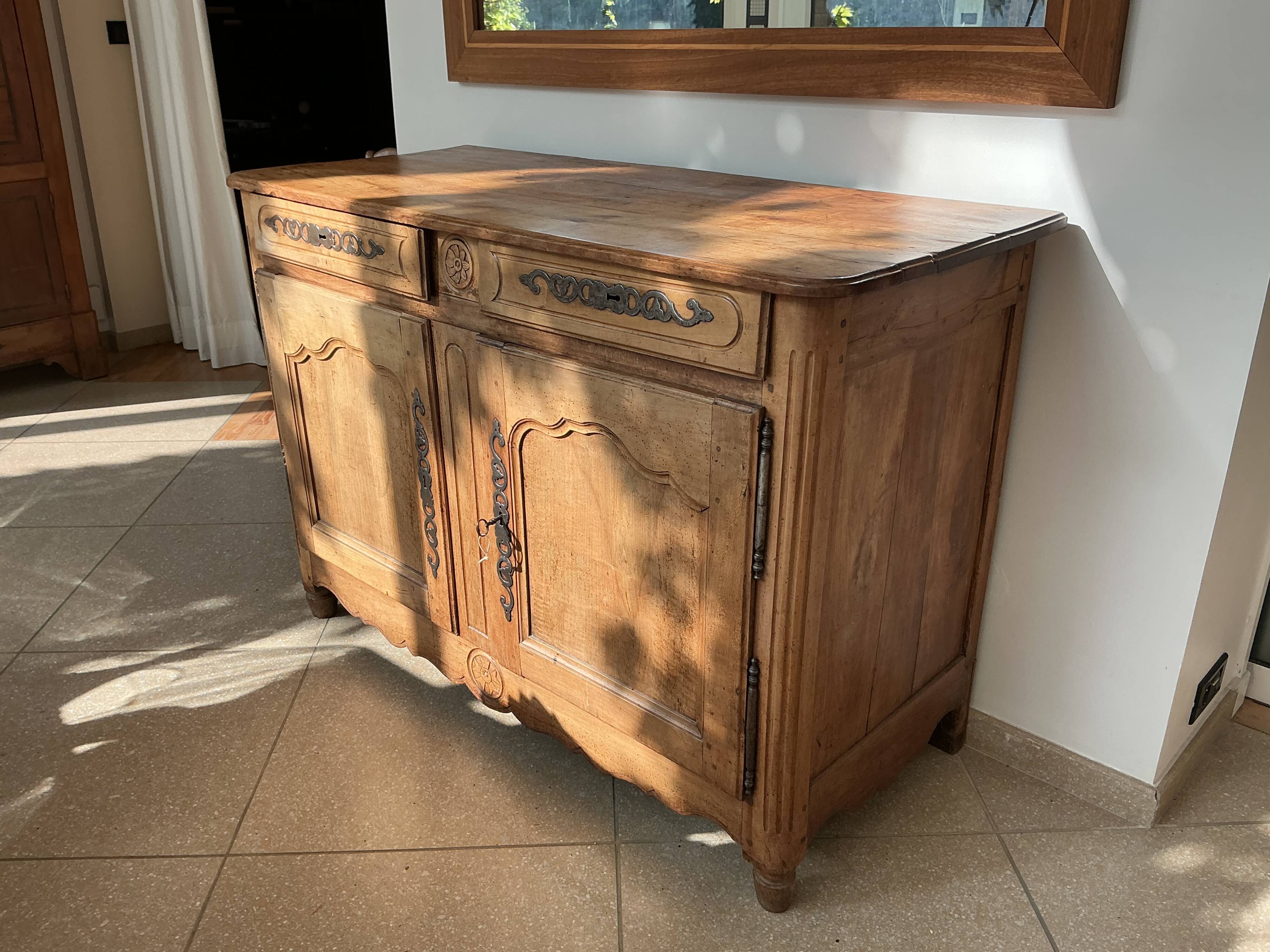 Light wood antique regional sideboard