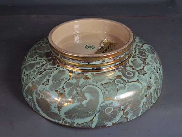 Coupe porcelaine vert céladon Ateliers de Sèvres J. Mazeaud  J. Faverot 26 cm sb