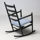 Black beech rocking chair by Niels Eilersen, Denmark, 1960s