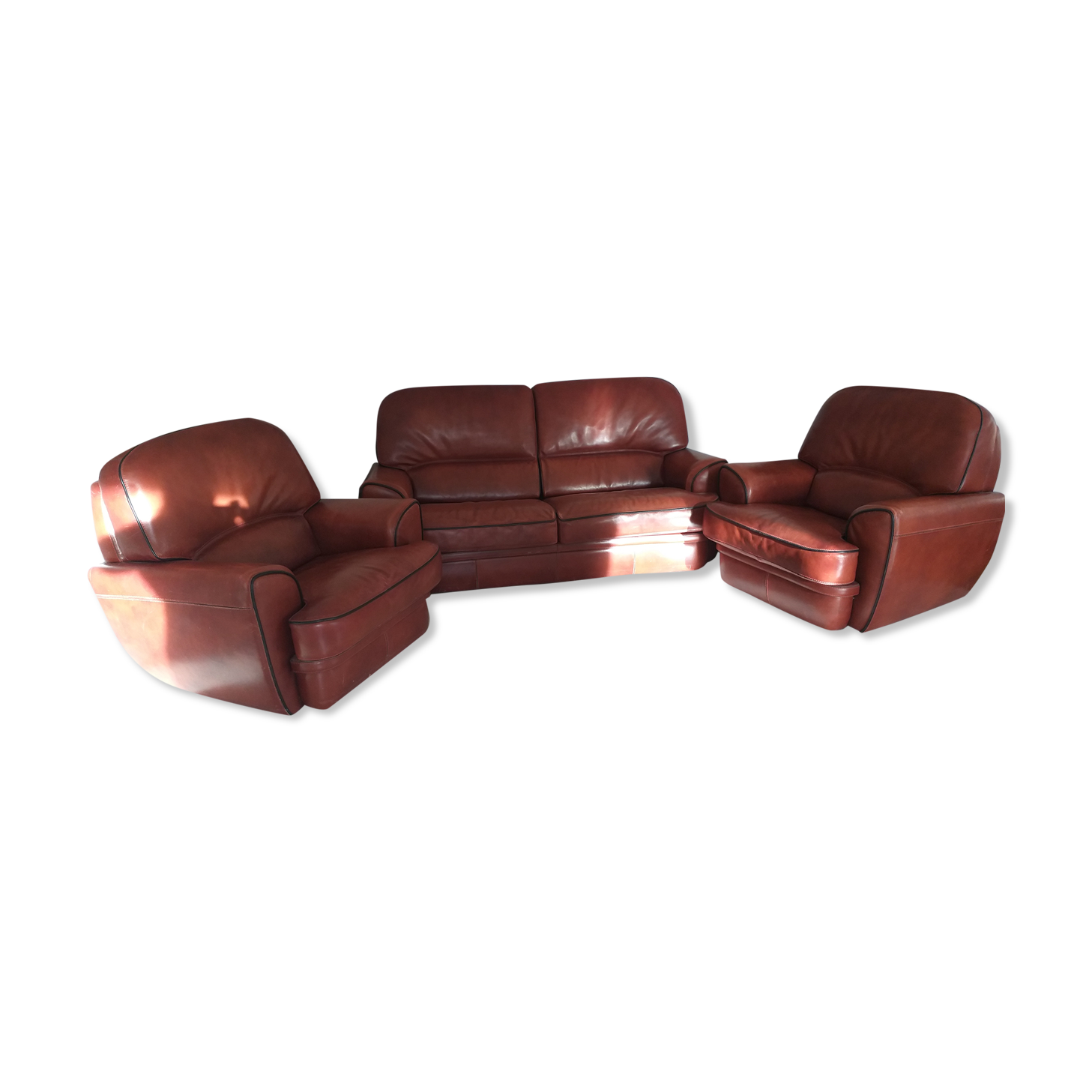 Full grain leather sofa