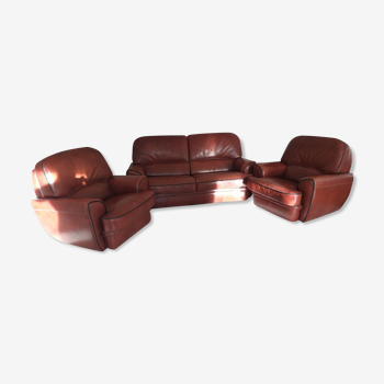 Full grain leather sofa