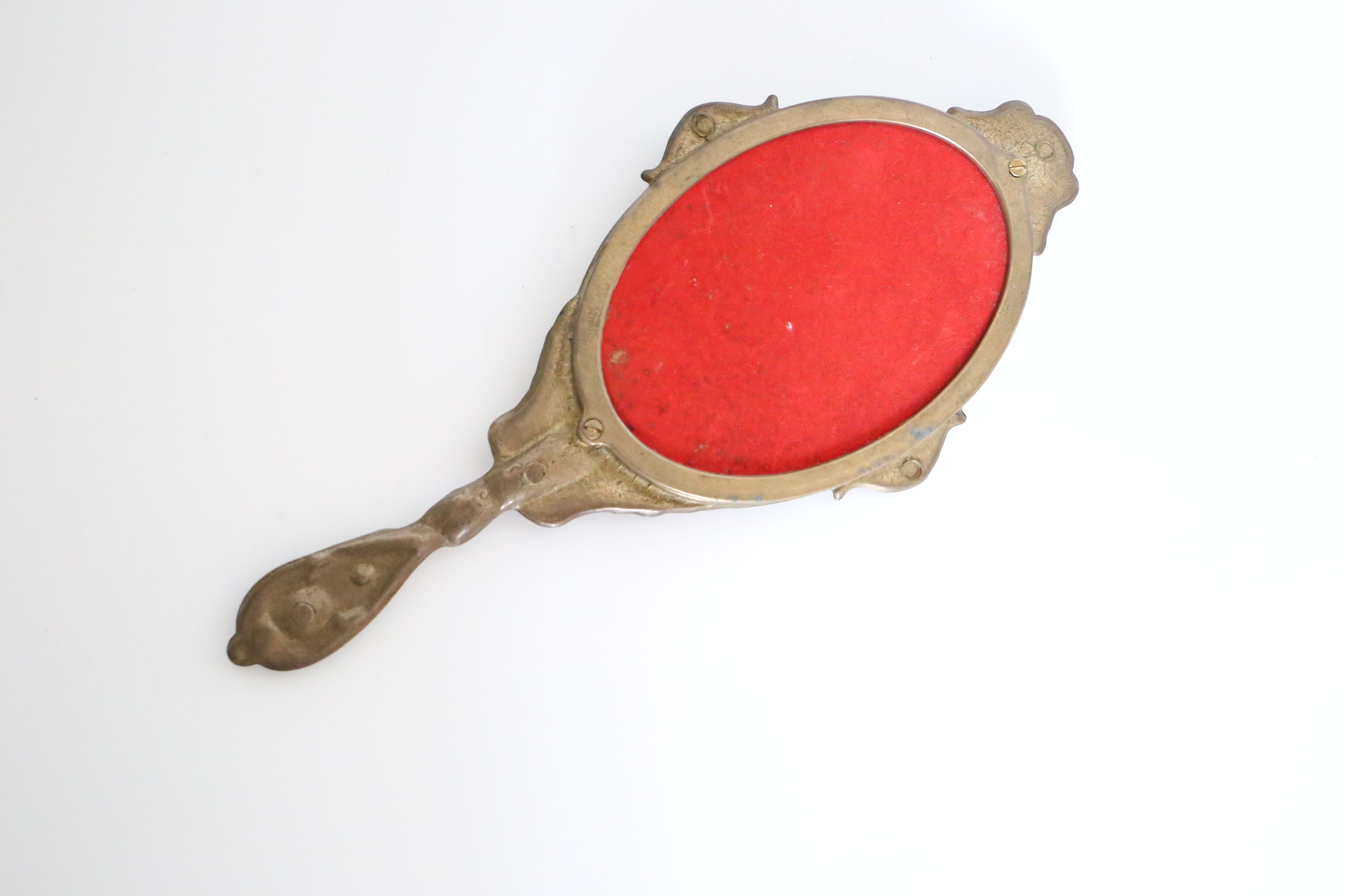 Brass hand mirror
