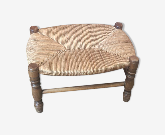 Repose pied en bois et paille