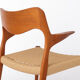 Fauteuil Niels O Moller Modèle 55, chaise longue en teck danois, milieu du siècle.