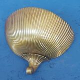 Art Deco wall lamp 40s in bronze and brass shell shape