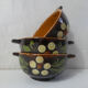 Set of 3 alsatian bowls in glazed terracotta