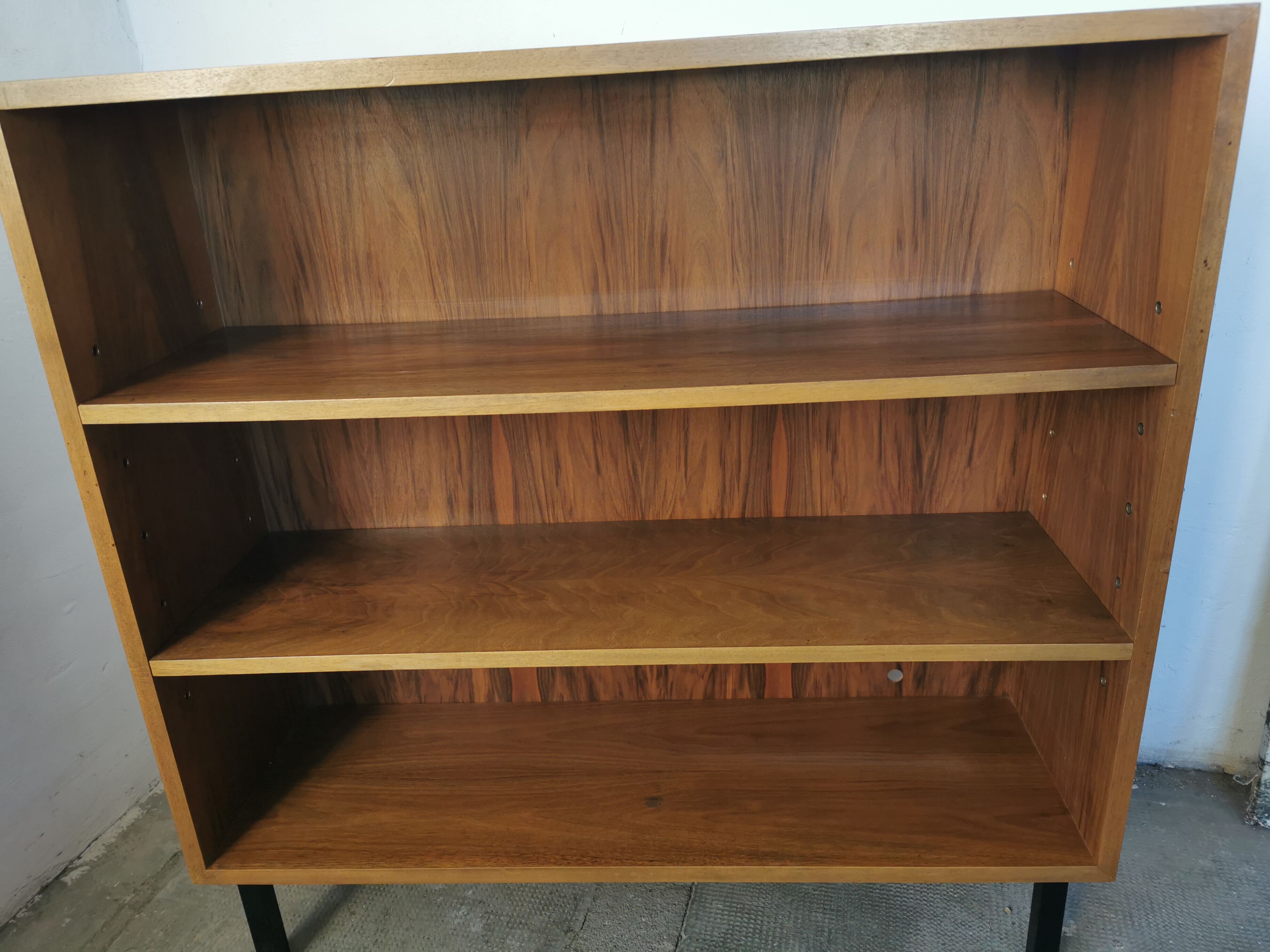 Shelf, vintage walnut veneer bookcase