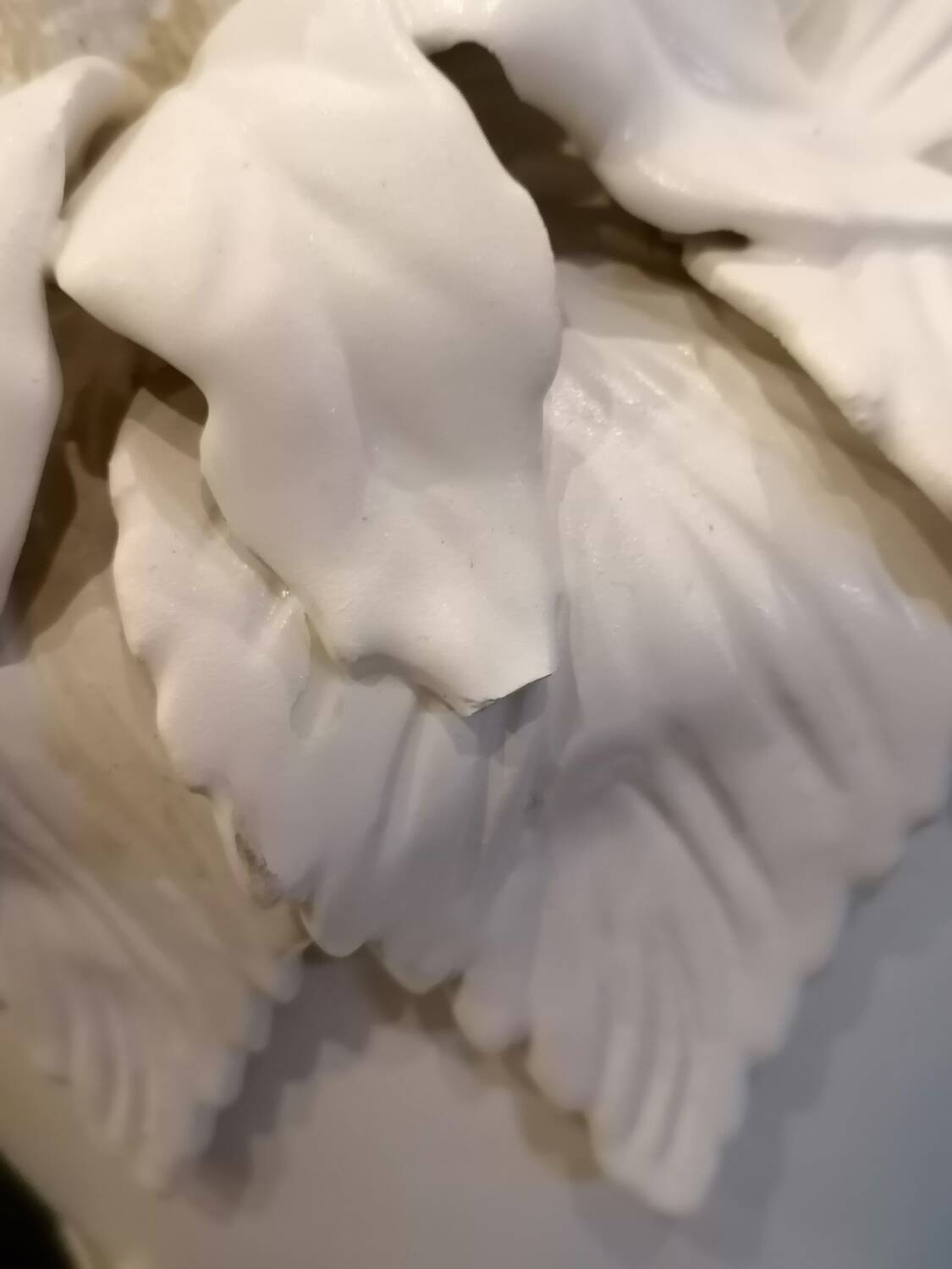 Large ceramic lamp from Manises with floral decoration  
-Circa 1960/1970