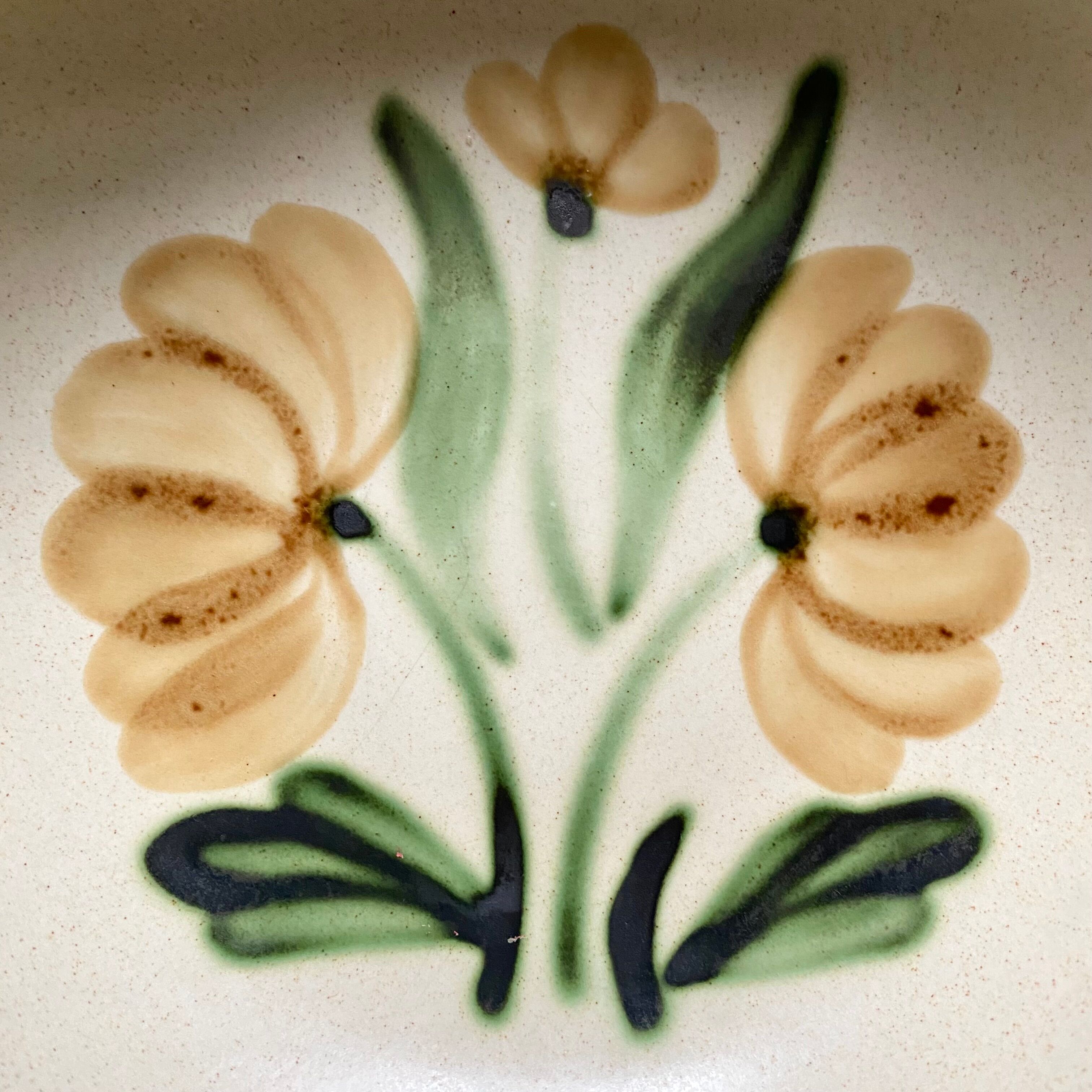 Assiettes creuse fleuries Salins France