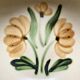 Assiettes creuse fleuries Salins France