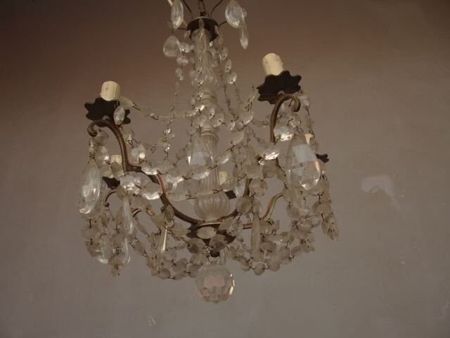 Chandelier pendants and garlands to 6 lights around 1900