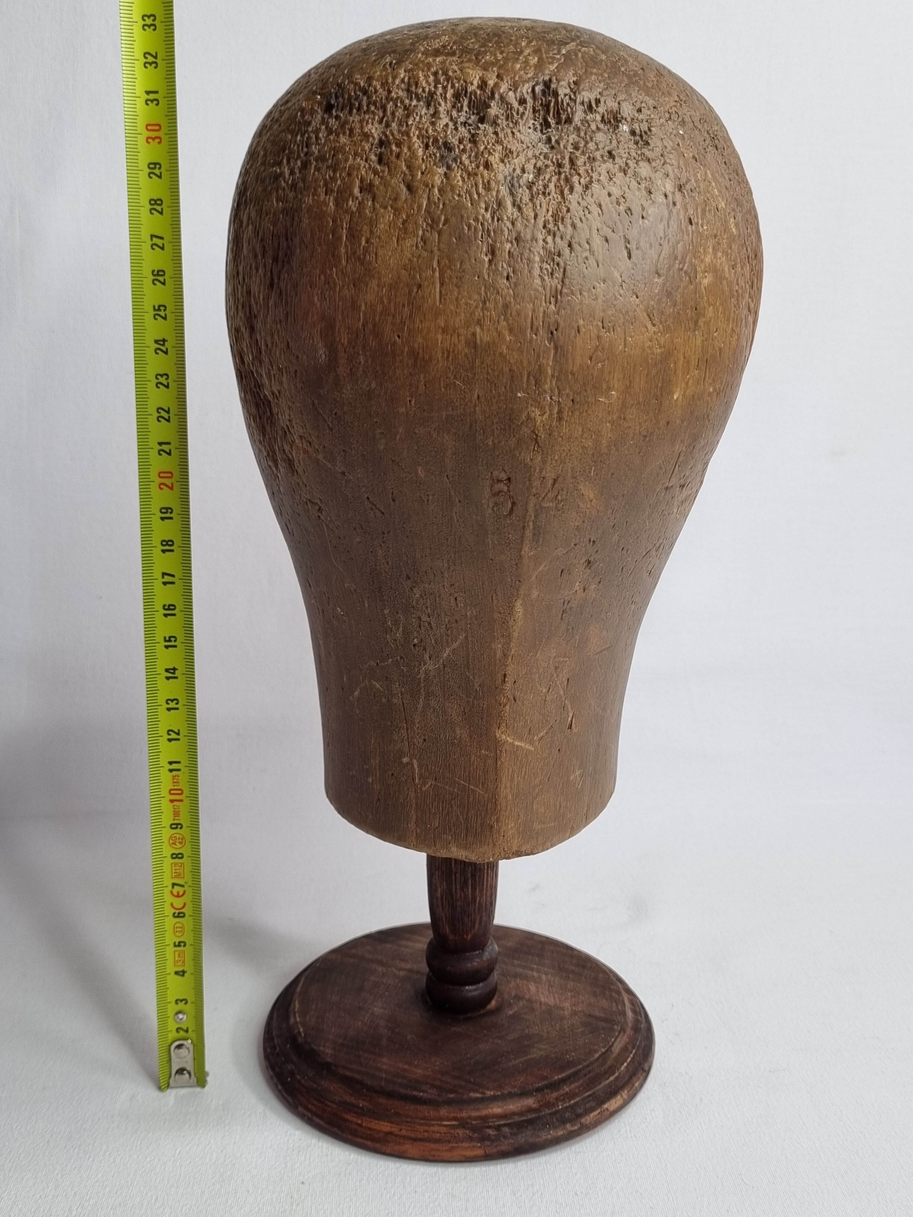 Former wooden milliner's head, 1900