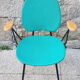 Fauteuil en métal et skaï, années 50