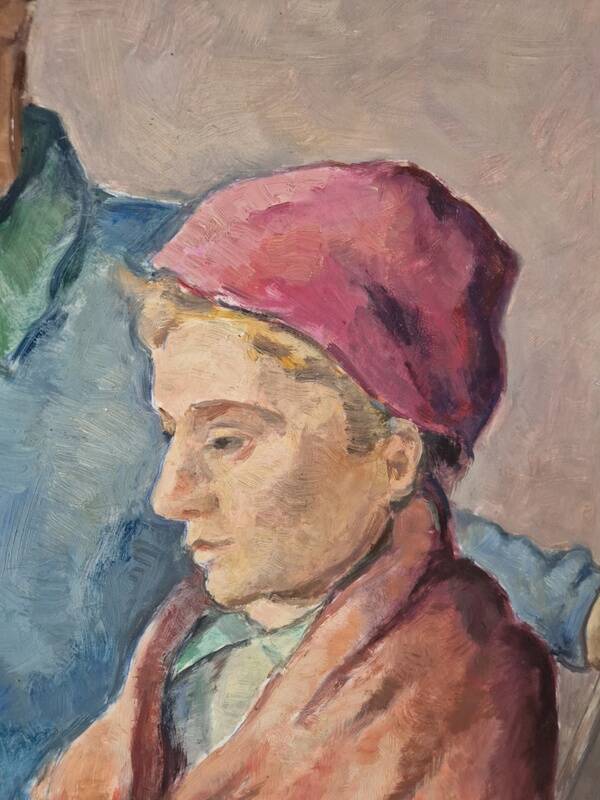 Raymond Rochette (1906-1993), painter of the Creusot factory - Oil on canvas mounted on panel