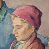 Raymond Rochette (1906-1993), painter of the Creusot factory - Oil on canvas mounted on panel