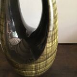 Green and yellow Scottish ceramic vase