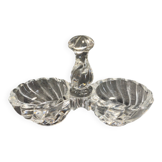 Baccarat crystal salt cellar, bamboo model, early 20th century