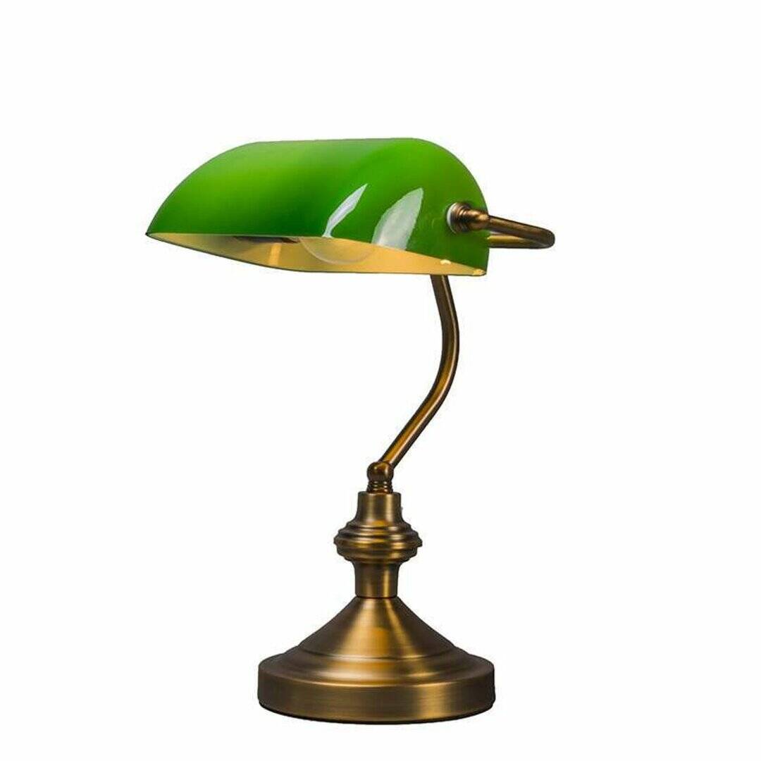 Notary banker desk lamp brass matte