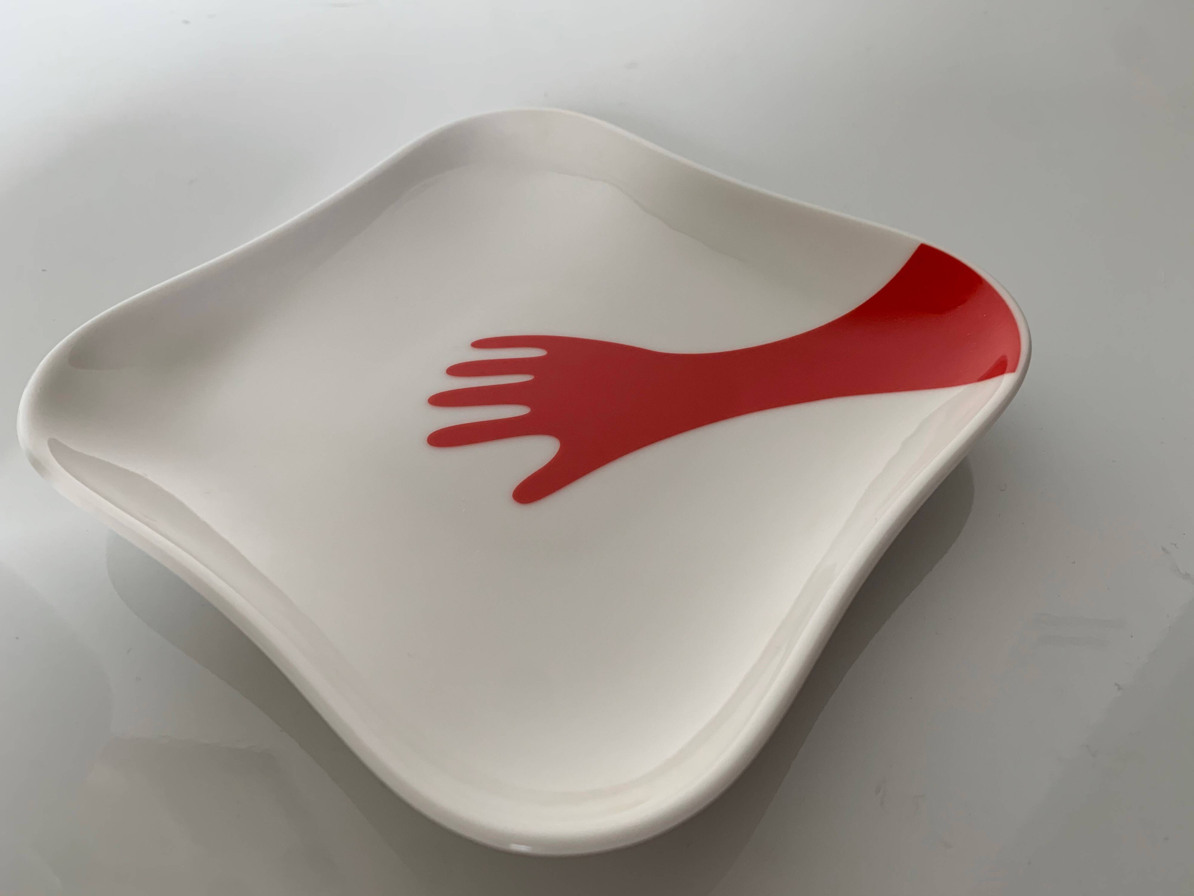 Tasse et soucoupe décor " vivo happy hand cherry"