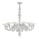 Contemporary White Rezzonico Glass Chandelier