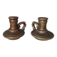 Pair of ceramic candlesticks