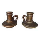 Pair of ceramic candlesticks