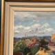 Large Original Swedish Oil on Panel – "Urban Landscape" by Wilhelm Matton – Signed – Dated 1947 – Framed – 83 × 73 cm (32.7 in × 28.7 in)