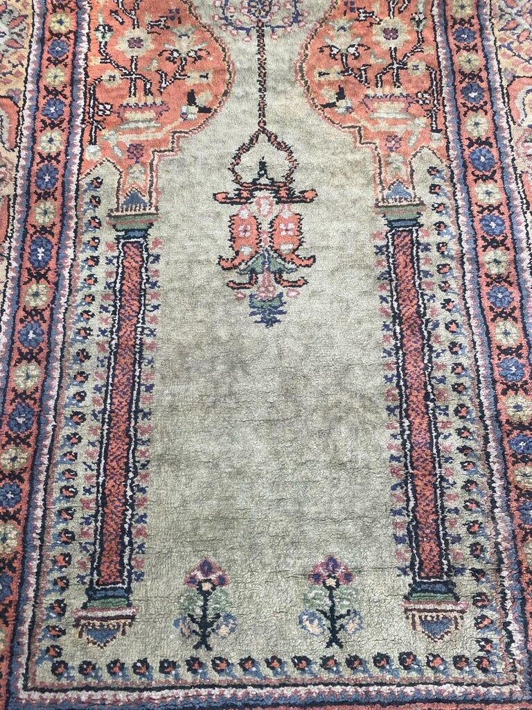 Vintage Kayseri carpet in Turkish silk 140x90cm