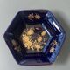 Vintage footed cup bareuther bavaria, cobalt and gold porcelain, 1st year.