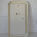 Miroir mural en plastique blanc style Space Age vintage Mid-Century Modern (MCM), Yougoslavie, années 1970