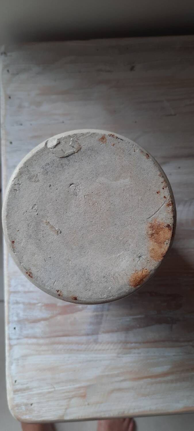 Old mustard pot Yvetot varnished stoneware