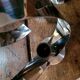 Pair of 70s chrome metal wall lights