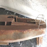 Vintage boat model in patinated metal