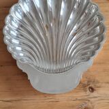 Silver metal dish shell w.rogers