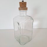 Glass bottle and cork stopper