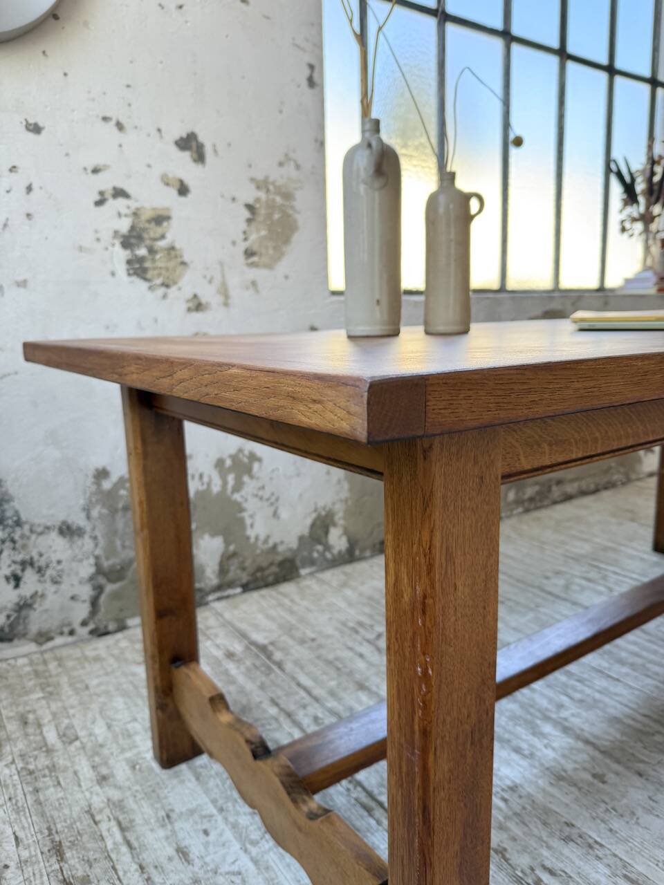 2m oak farmhouse table