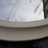 Oval wooden mirror