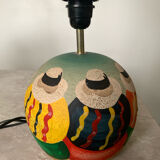 Vintage ball lamp - Arty style - hand-painted