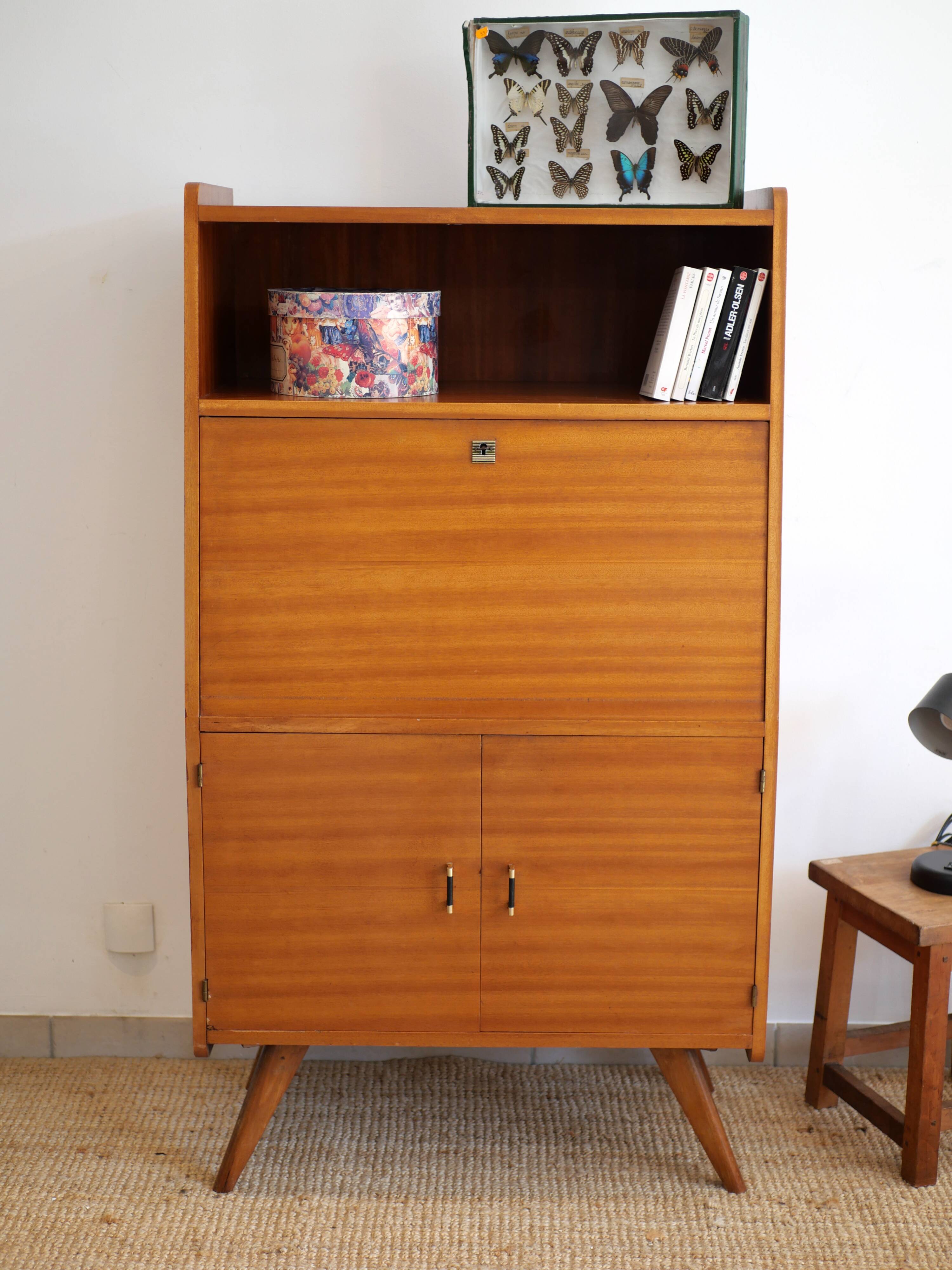 Vintage secretary with compass legs