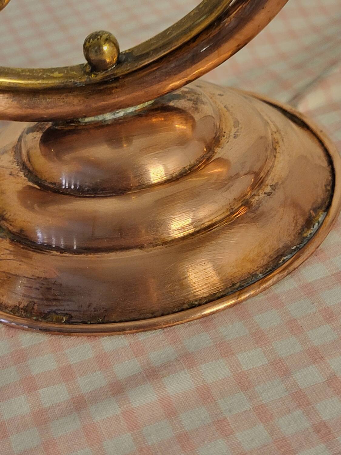 Copper candle holder