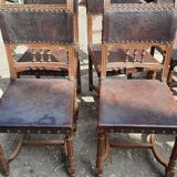 Set of 8 Henri II style chairs